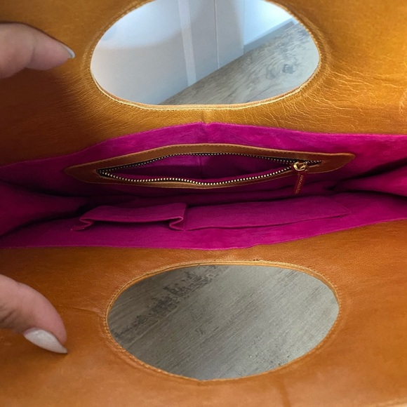 Cocomoku | Square Hand Bag - Bali/AUS Brand - Leather - Cognac colour - Picture 5 of 5